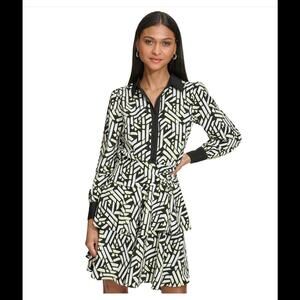 Karl lagerfeld  Women's Geometric Print Mini Dress Size 16
